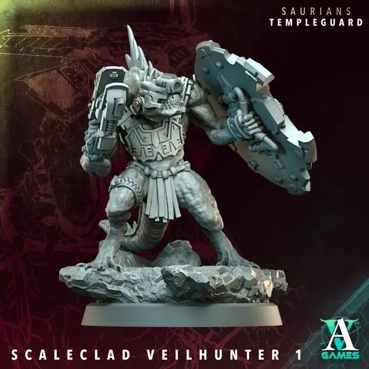 Saurian Huntlords - Templeguard - STL Bundle - Archvillain Games