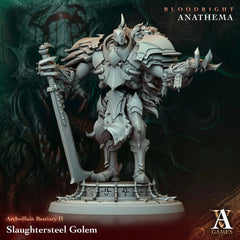 Slaughtersteel Golem - STL - Archvillain Games