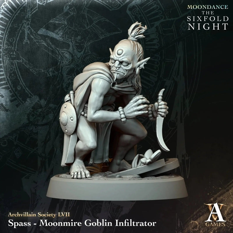 Spass - Moonmire Goblin Infiltrator - STL - Archvillain Games