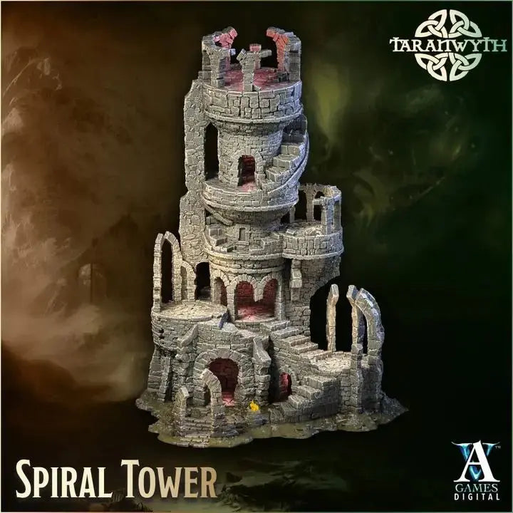 Spiral Tower - STL - Archvillain Games