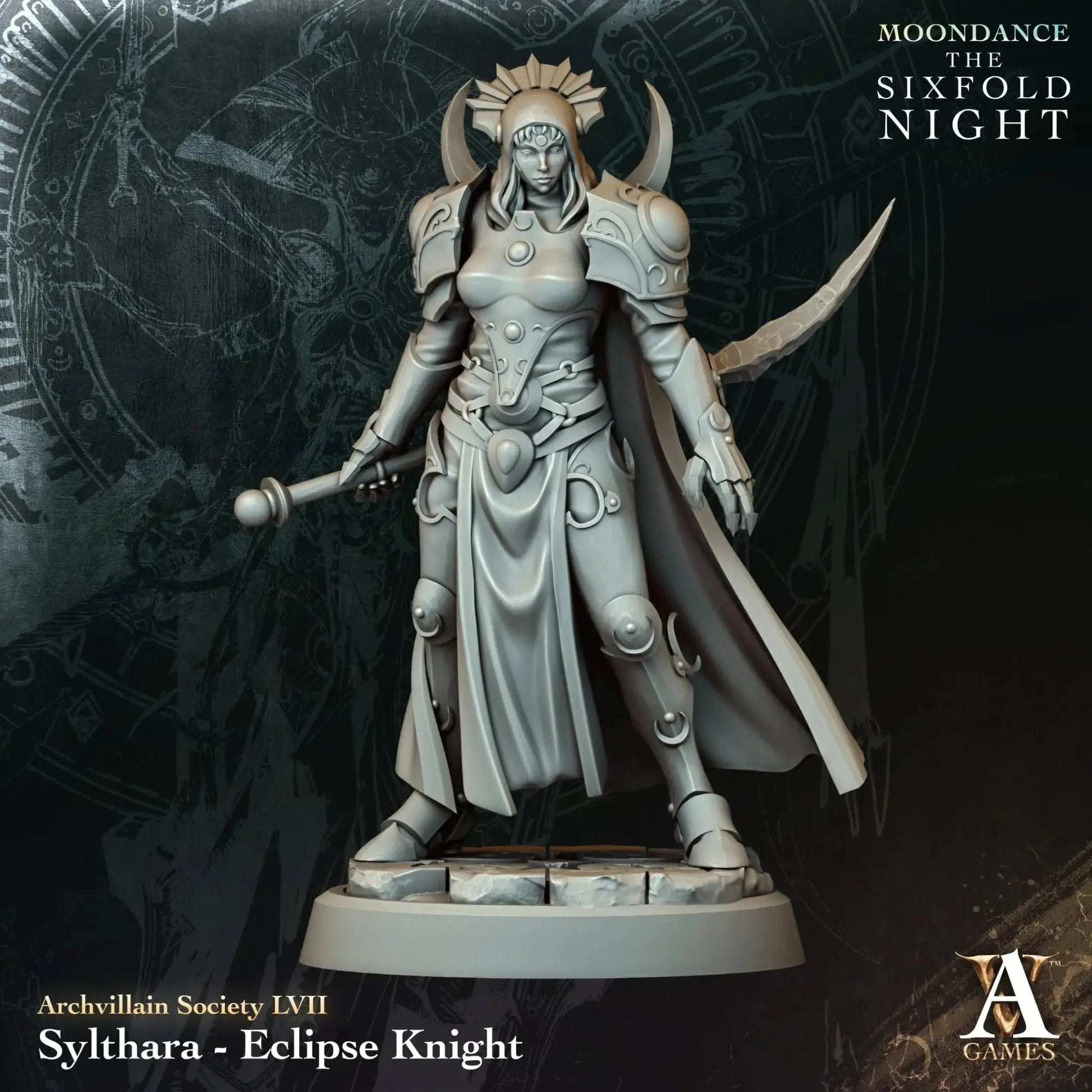 Sylthara - Eclipse Knight - STL - Archvillain Games