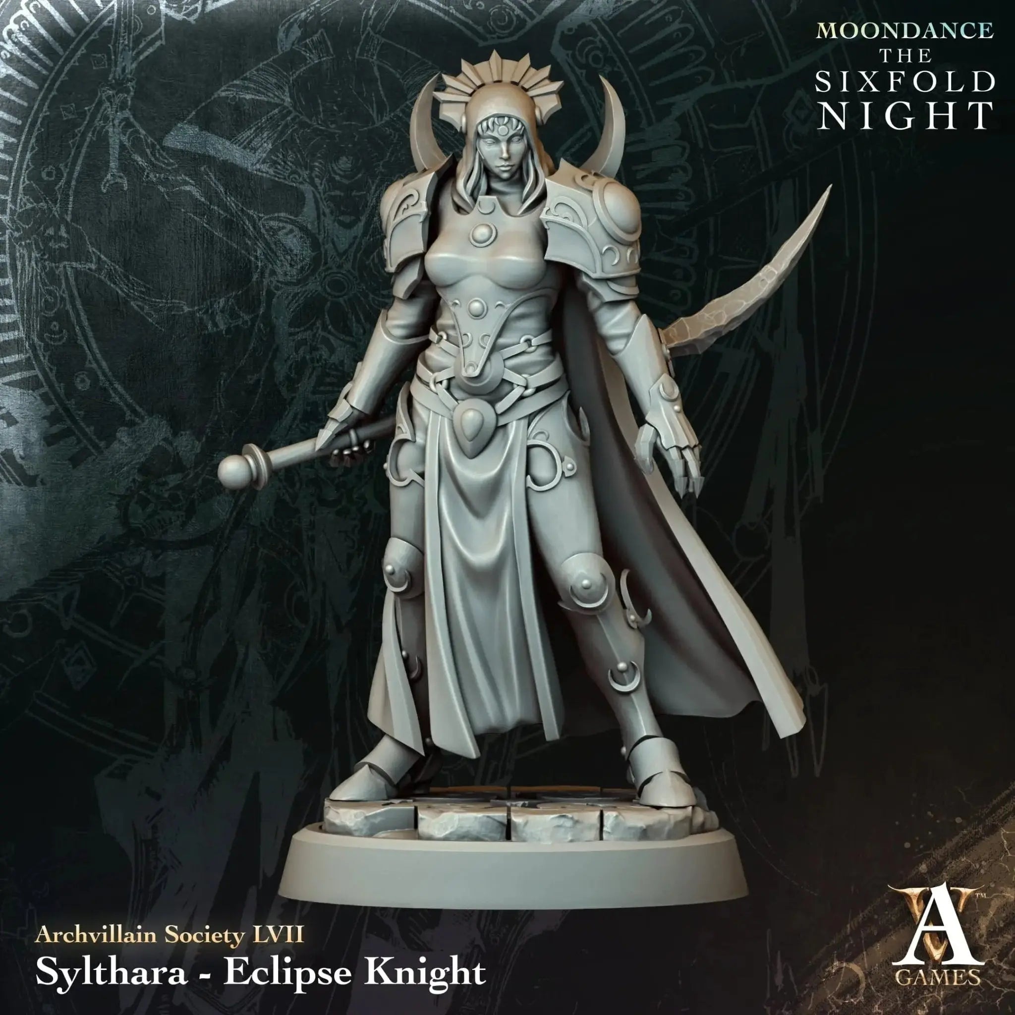 Sylthara - Eclipse Knight - STL - Archvillain Games