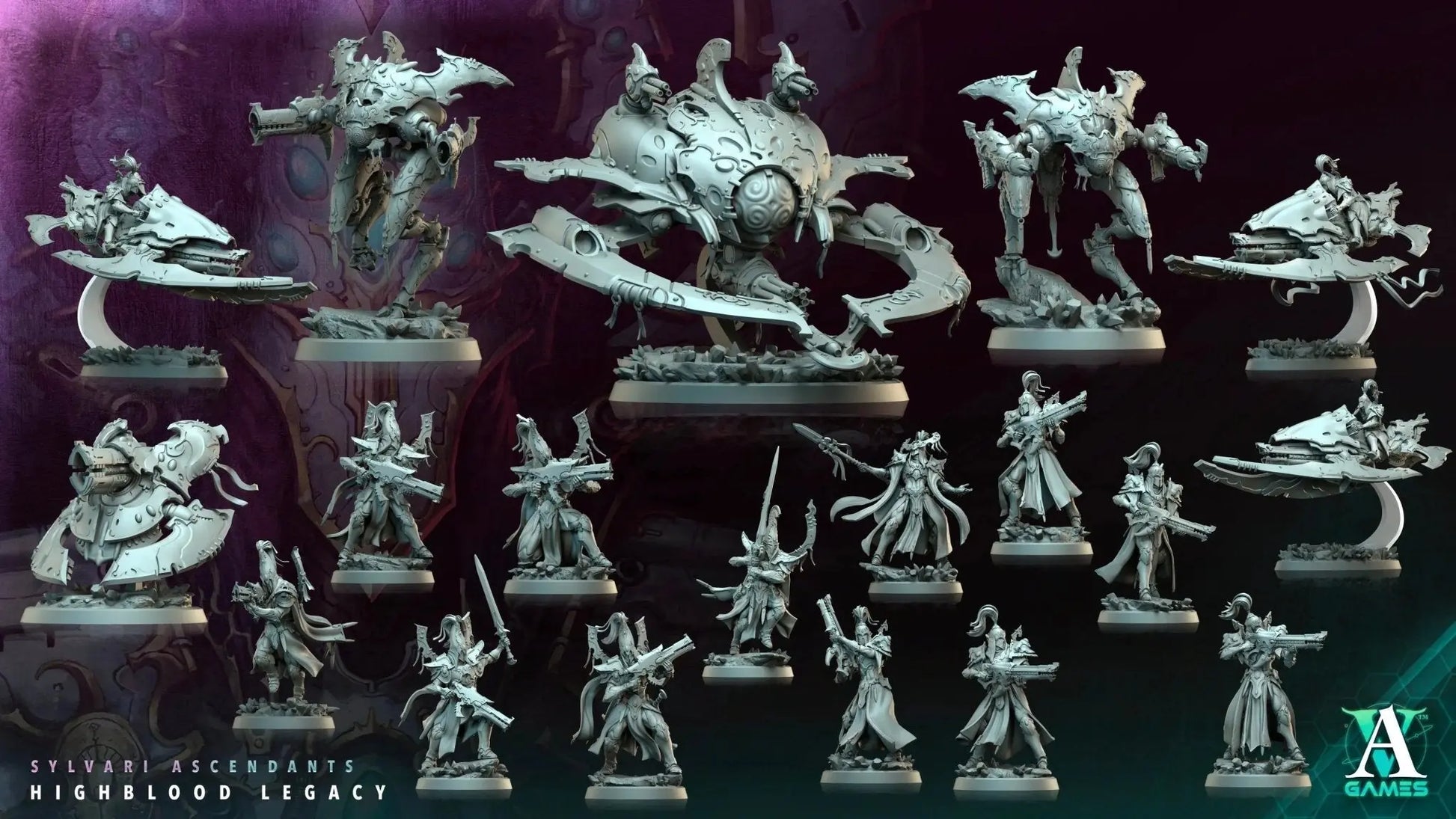 Sylvari Ascendants - Highblood Legacy - STL Bundle - Archvillain Games