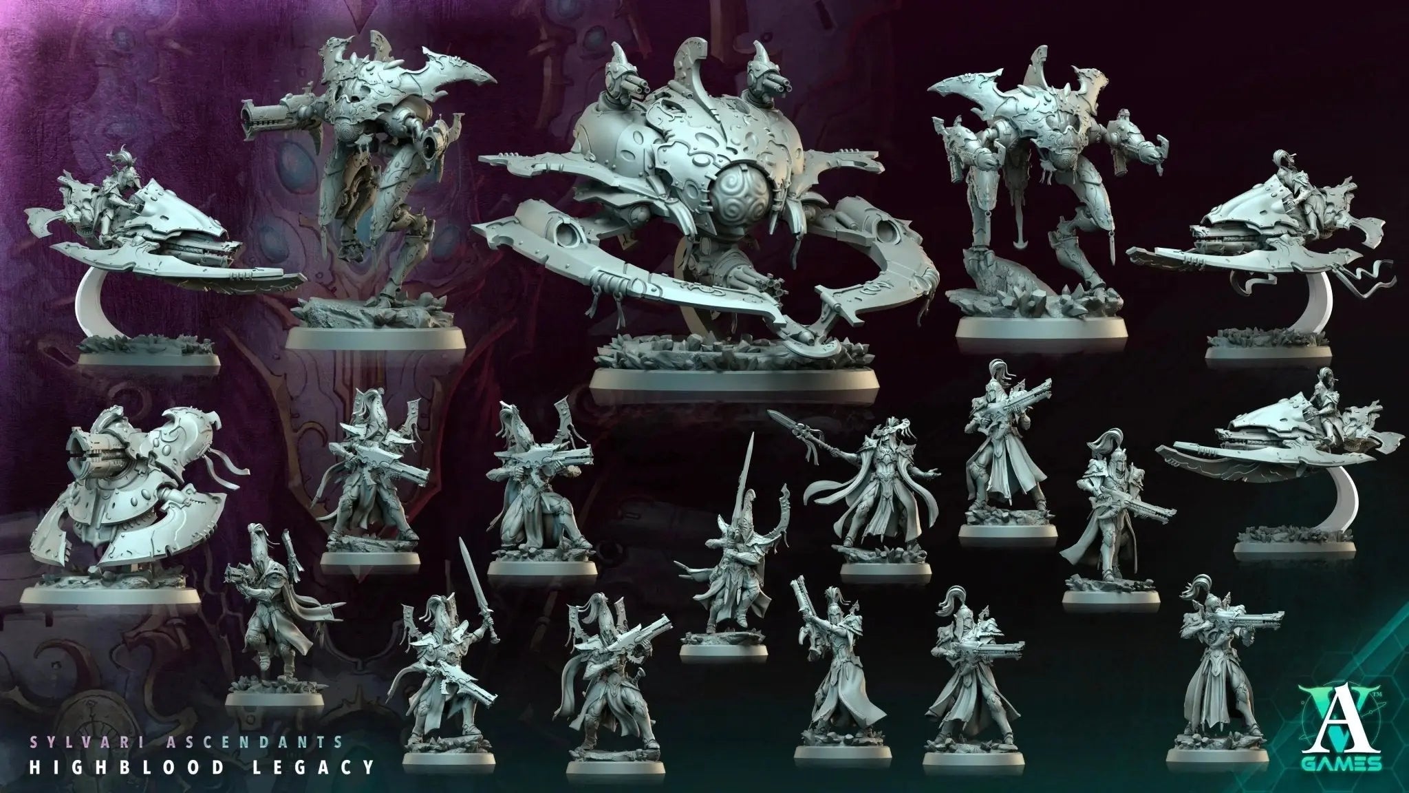 Sylvari Ascendants - Highblood Legacy - STL Bundle - Archvillain Games