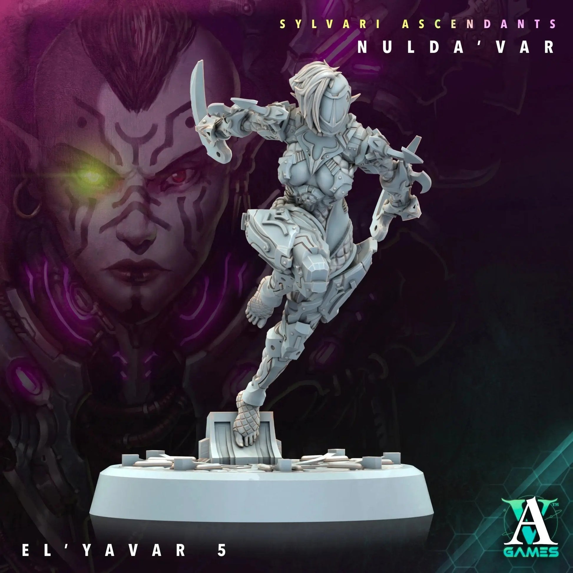 Sylvari Ascendants - Nulda ' Var - STL Bundle - Archvillain Games