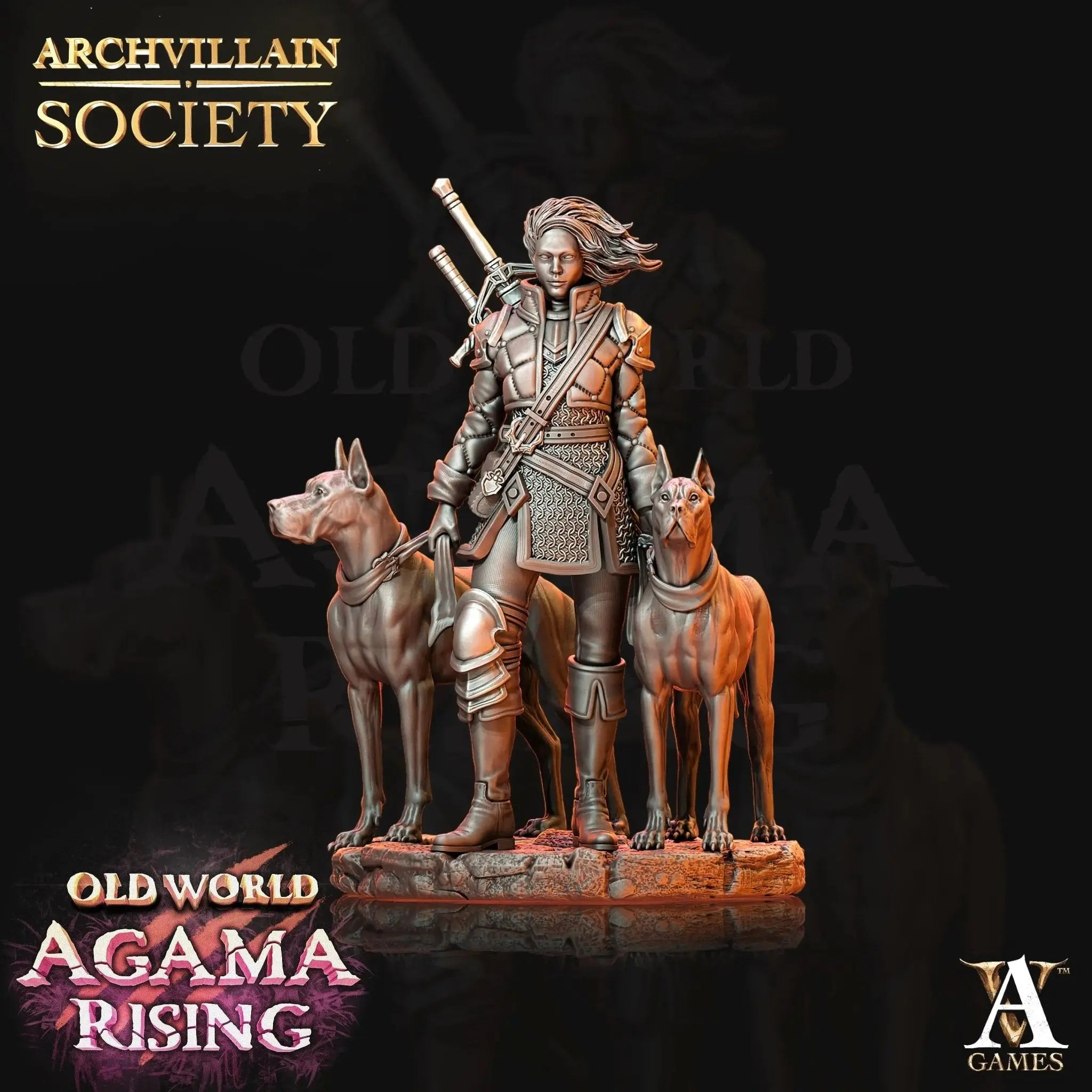 Tanya - Hound Master - STL - Archvillain Games