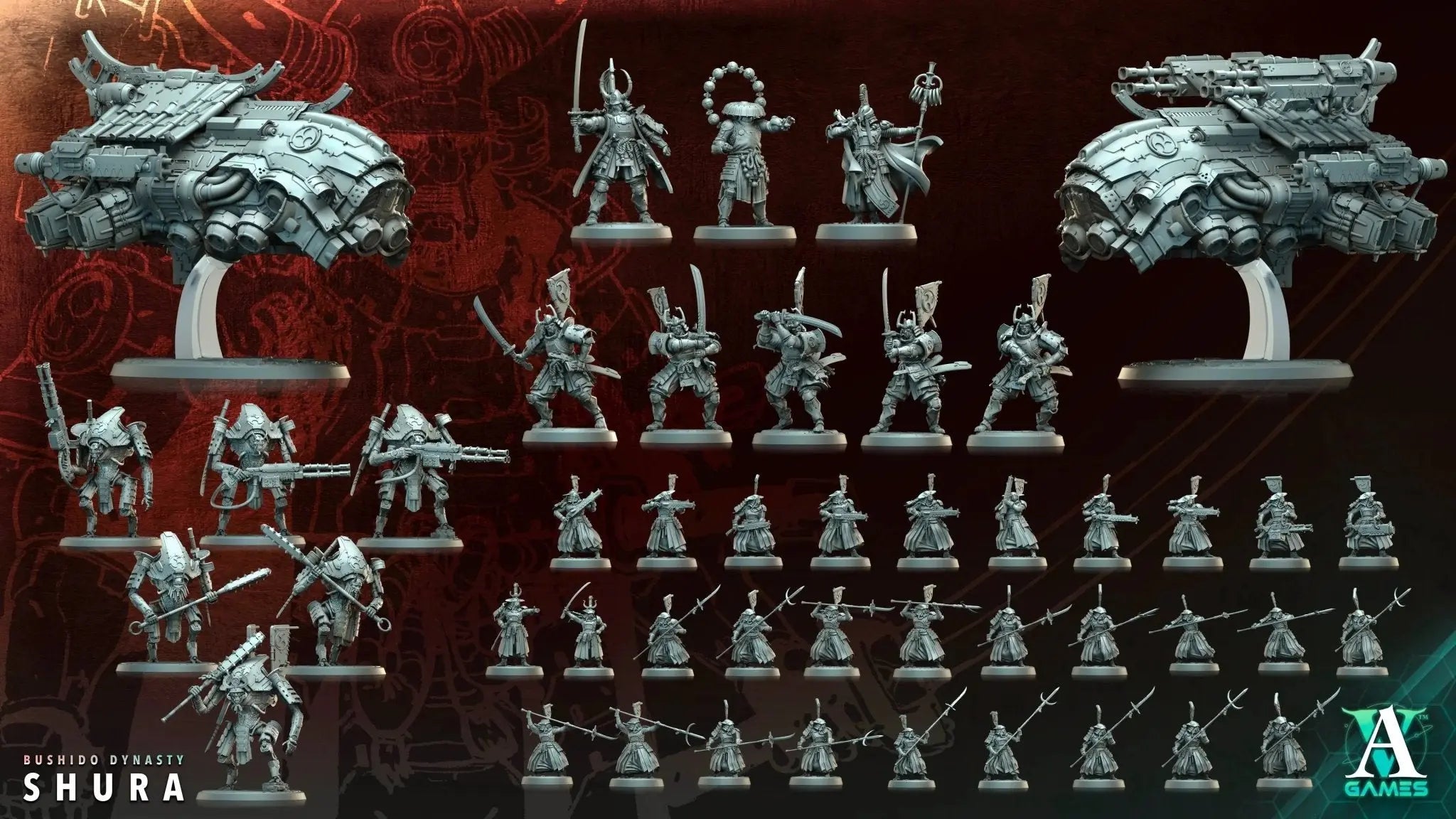 Tenrai Shogunate - Shura - STL Bundle - Archvillain Games