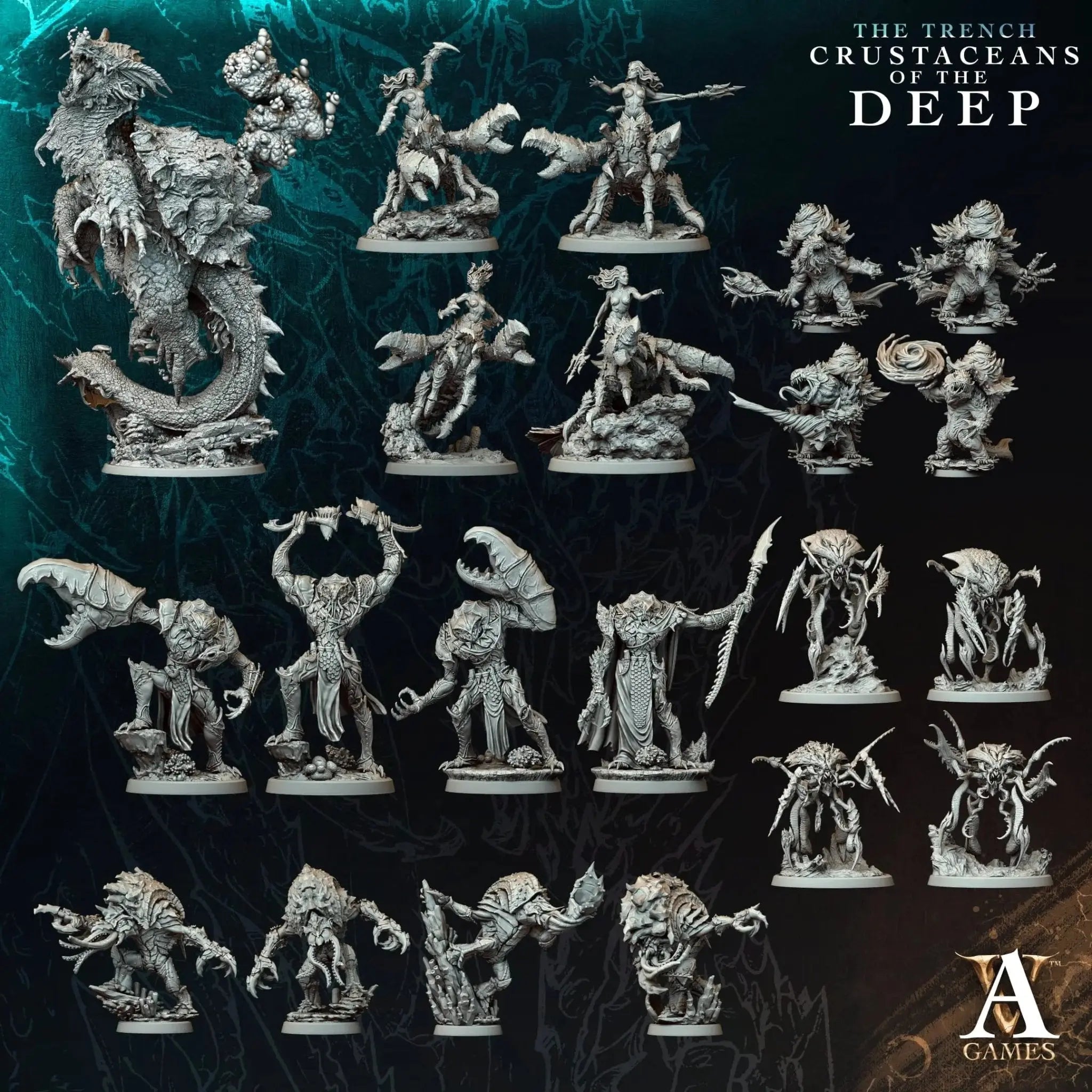 The Trench - Crustaceans of the Deep - STL Bundle - Archvillain Games