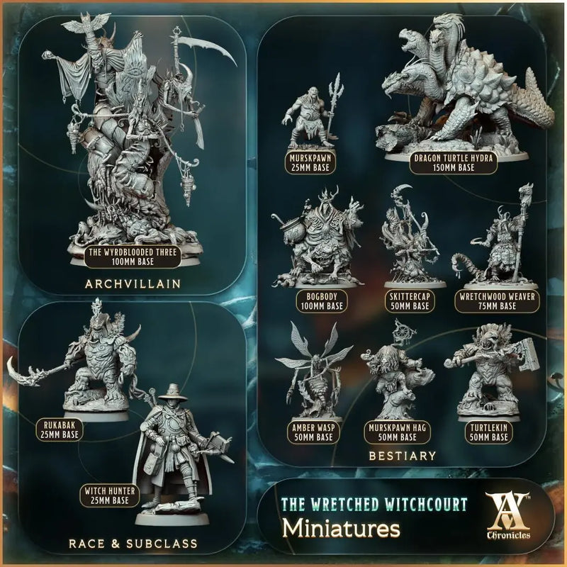 The Wretched Witchcourt - Miniature Bundle - Archvillain Games