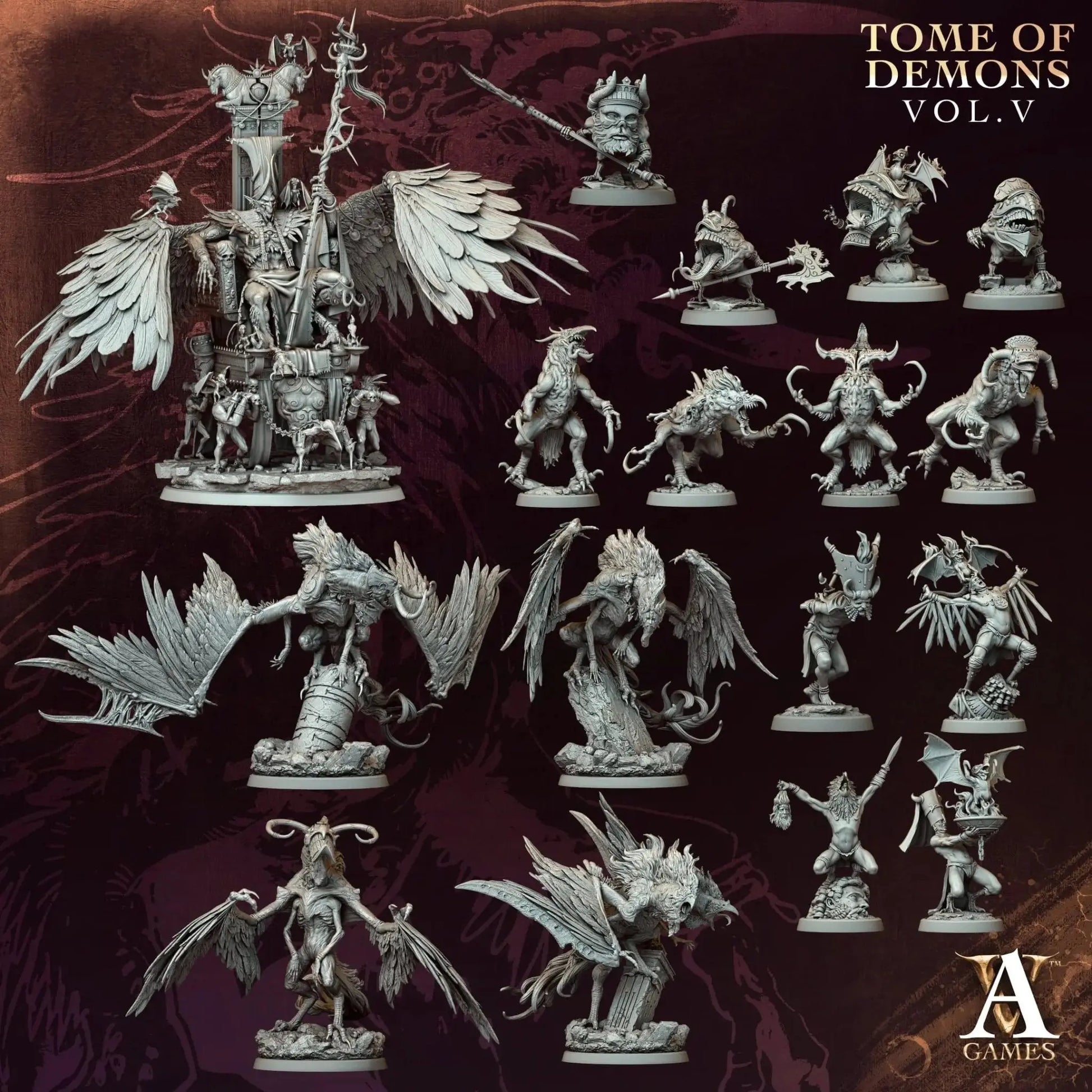 Tome of Demons - Tome V - STL Bundle - Archvillain Games