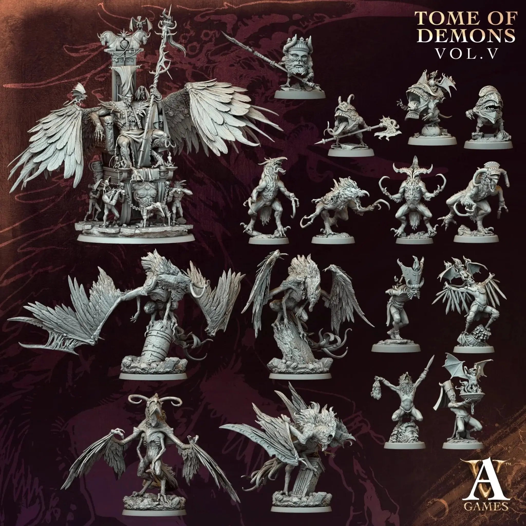Tome of Demons - Tome V - STL Bundle - Archvillain Games