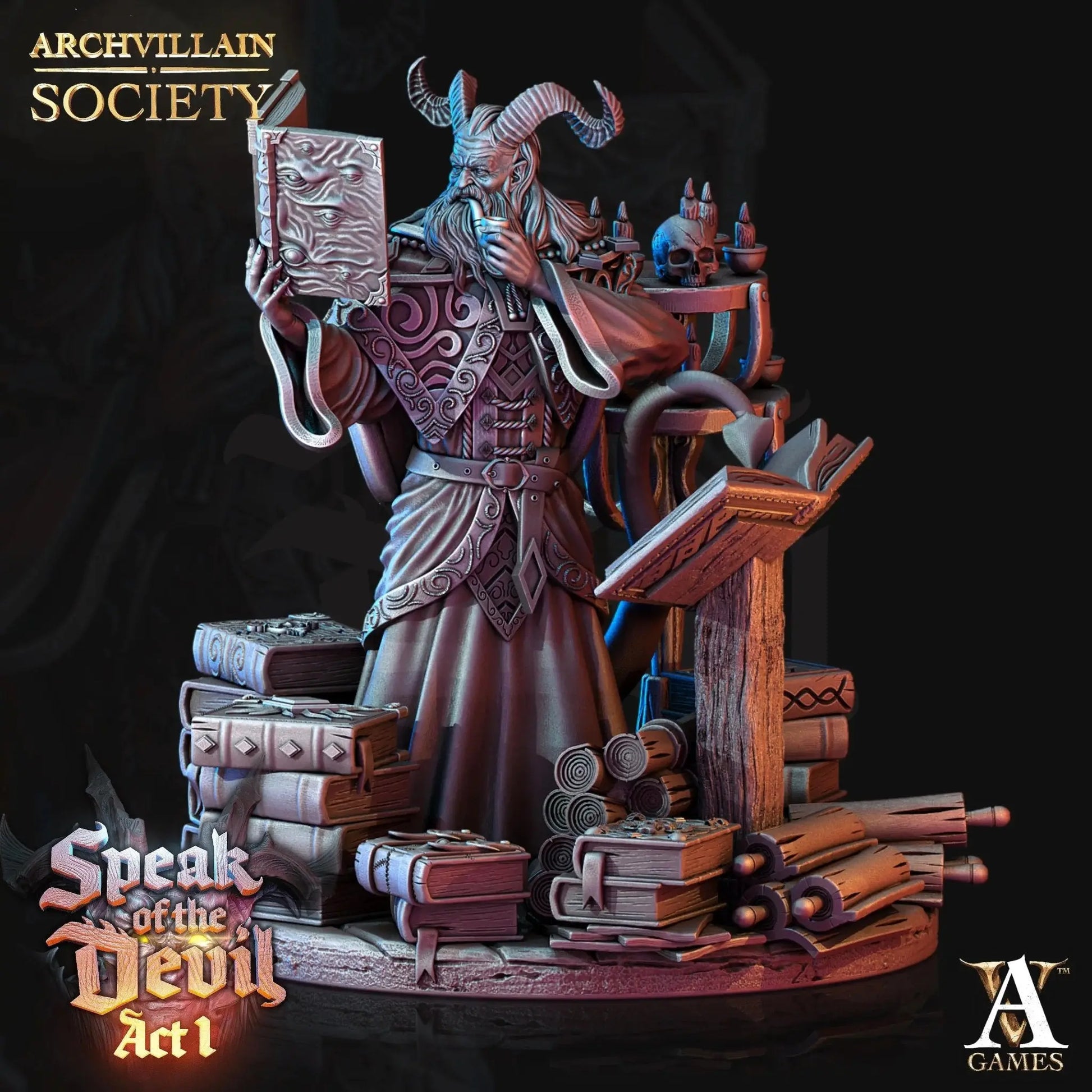 Uryan - Infernal Scholar - STL - Archvillain Games