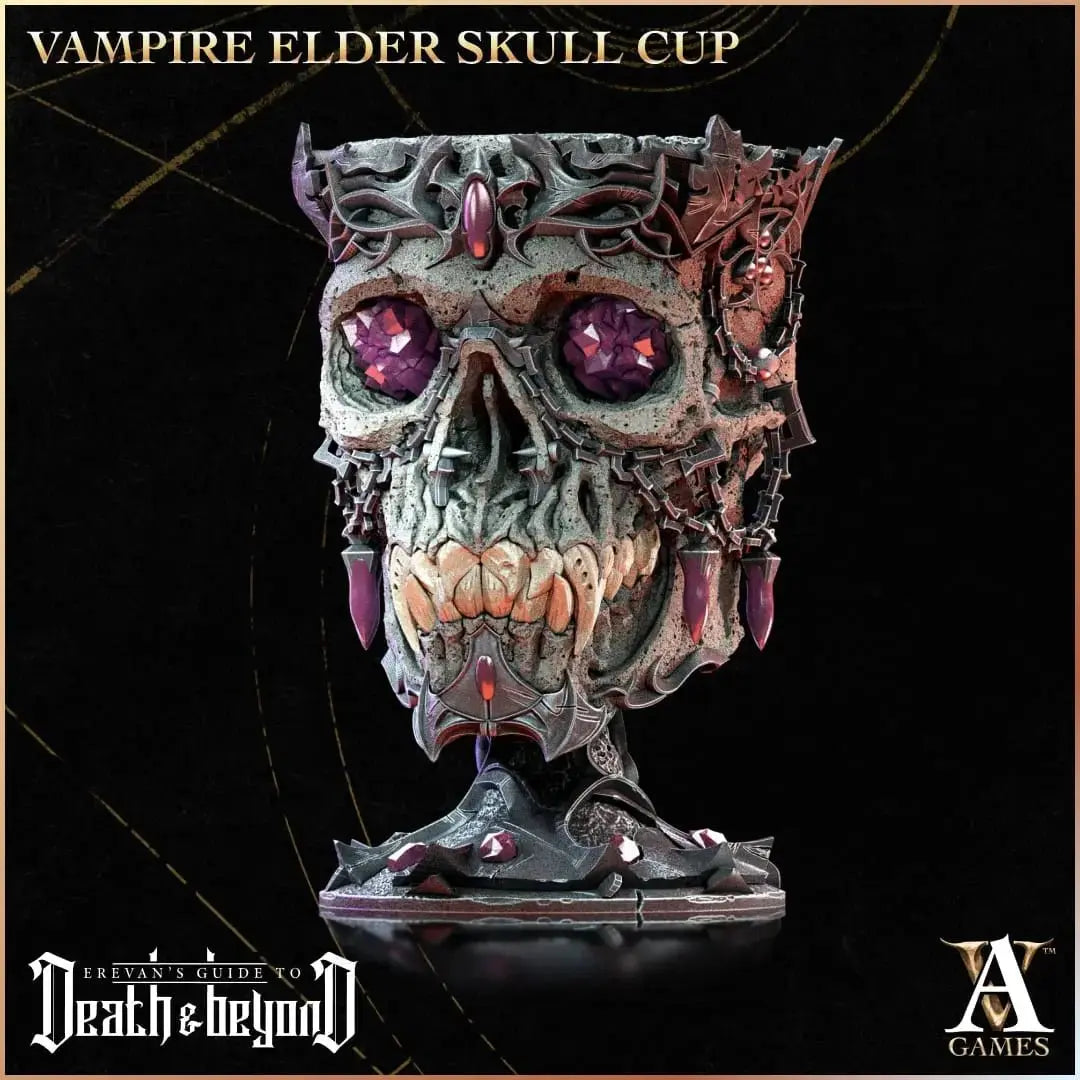 Vampire Elder Skull Dice Cup - Digital Miniature STL - Archvillain Games