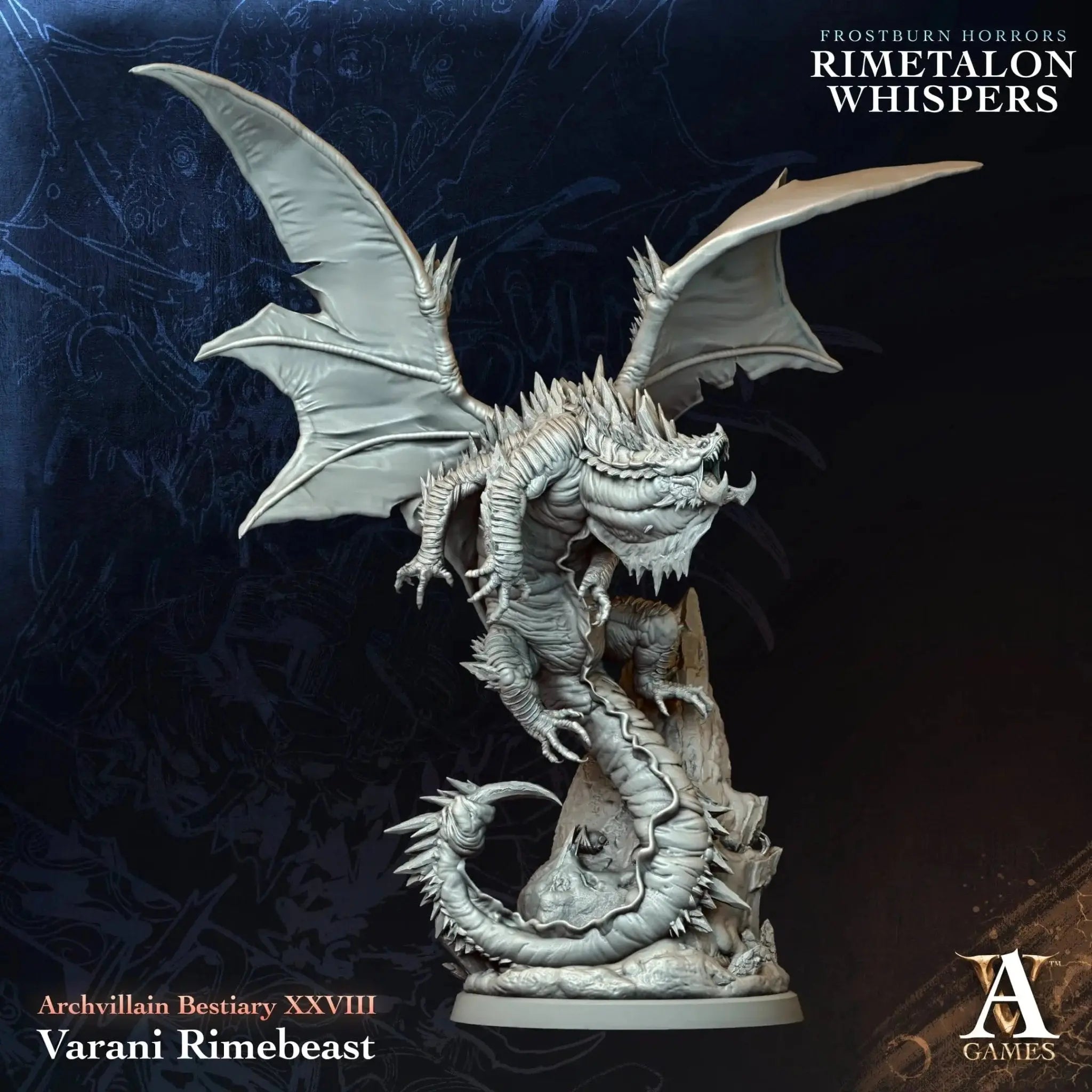 Varani Rimebeast - STL - Archvillain Games