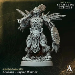 Zhakaan - Jaguar Warrior - STL - Archvillain Games