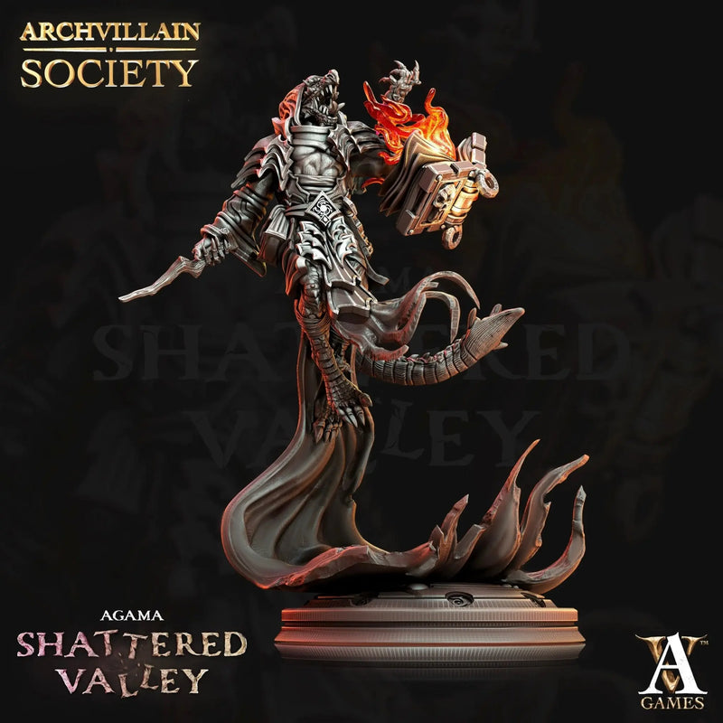 Zhu Serpentsoul - Agama Lorekeeper - STL - Archvillain Games