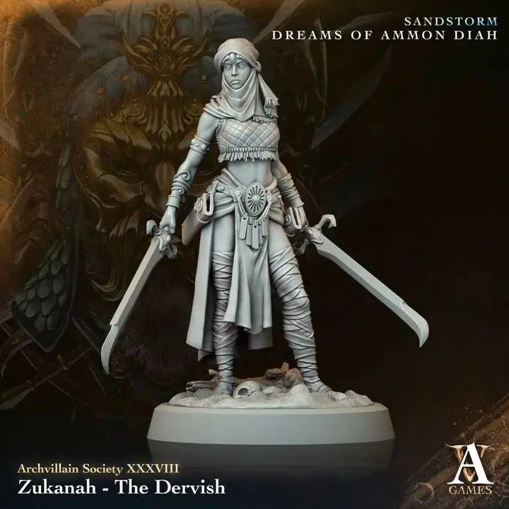 Zukanah - The Dervish - STL - Archvillain Games